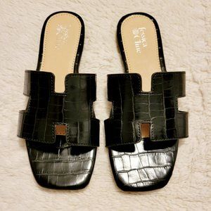 Jessica Cline Slip On Crocodile Sandal